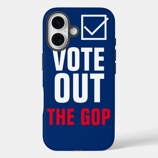 Vote Out The GOP Blue Checkmark Case-Mate iPhone Case (Back)