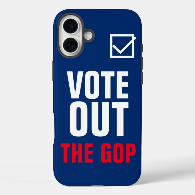 Vote Out The GOP Blue Checkmark Case-Mate iPhone Case (Back)
