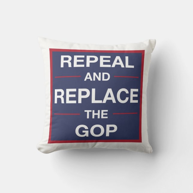Vote out the GOP! Resist! Throw Pillow (Front)