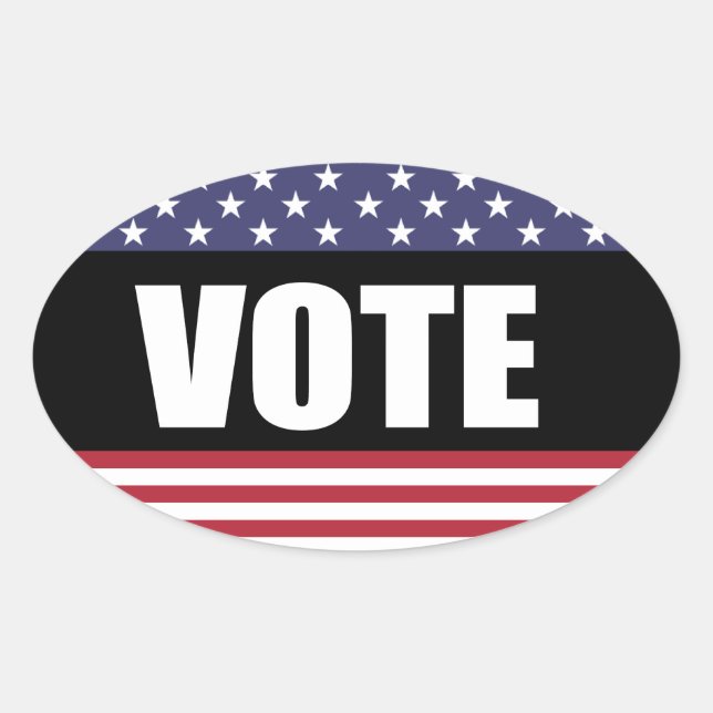 VOTE OVAL STICKER (Front)