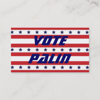 Vote Palin Business Size Card