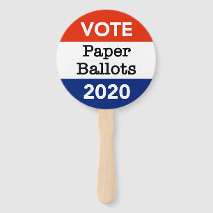 Vote Paper Ballots 2020 Presidential Election Hand Fan