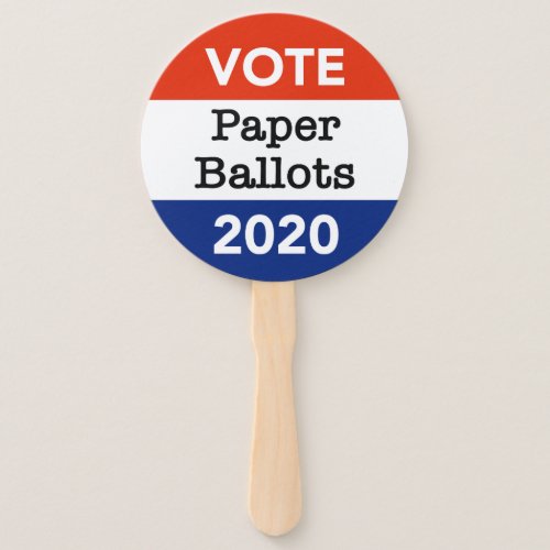 Vote Paper Ballots 2020 Presidential Election Hand Fan