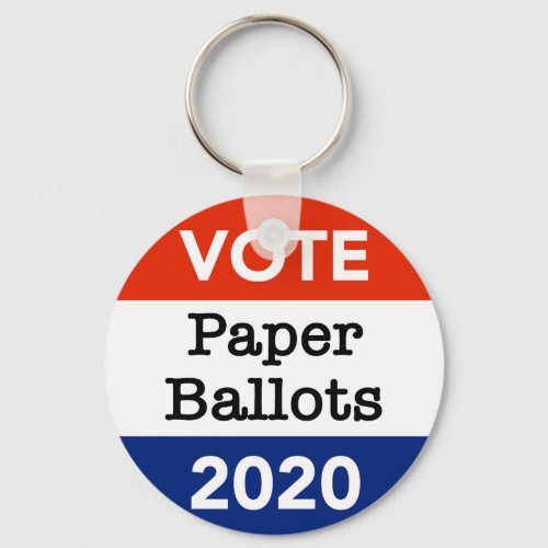 Vote Paper Ballots 2020 Presidential Election Keychain