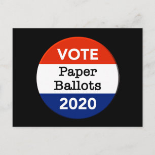 Vote Paper Ballots 2020 Presidential Election Postcard