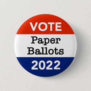 Vote Paper Ballots 2022 Midterm Election Button