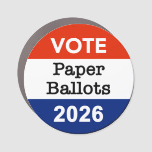 Vote Paper Ballots 2026 Midterm Election Paper Cup Car Magnet