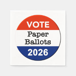 Vote Paper Ballots 2026 Midterm Election Paper Cup Napkins