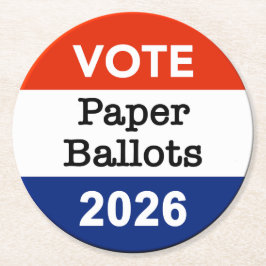 Vote Paper Ballots 2026 Midterm Election Paper Cup Round Paper Coaster
