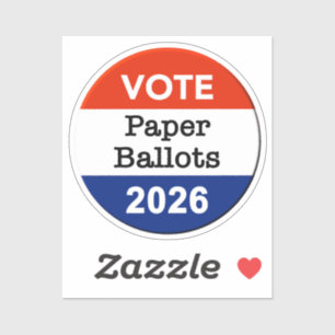 Vote Paper Ballots 2026 Midterm Election Paper Cup Sticker