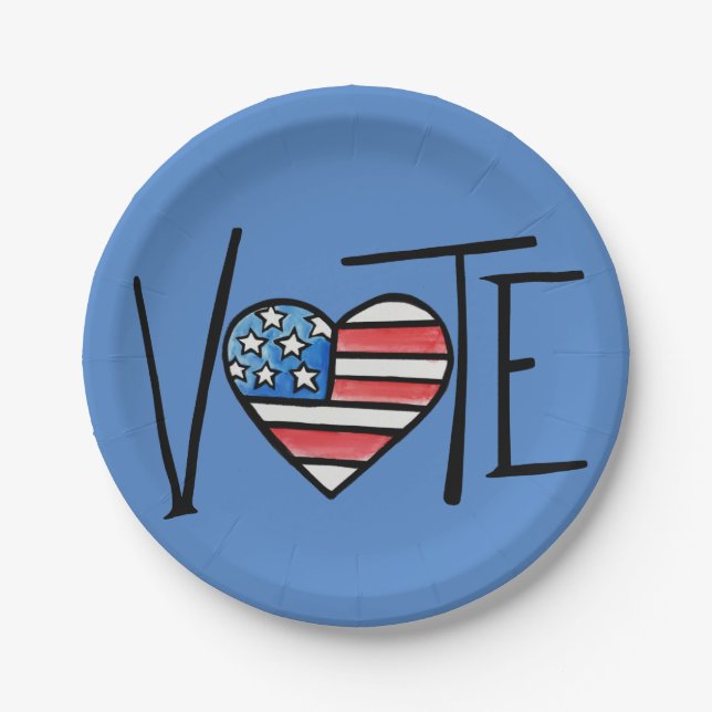 VOTE  PAPER PLATES (Front)