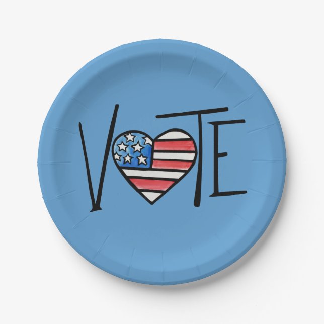 VOTE  PAPER PLATES (Front)