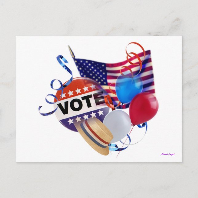 Vote Party Invitation Postcard (Front)