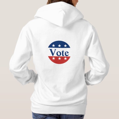 Vote Patriotic Red White and Blue with Stars Hoodie