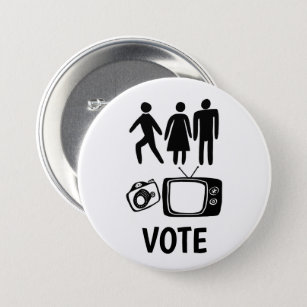VOTE Person Woman Man Camera TV Button