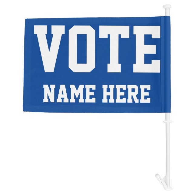 VOTE PERSONALIZE NAME CAR FLAG (Back)
