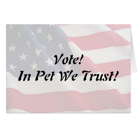 Vote Pet We Trust Cards (Front Horizontal)