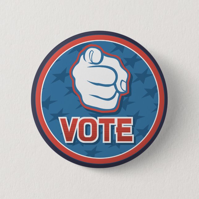 vote pinback button (Front)