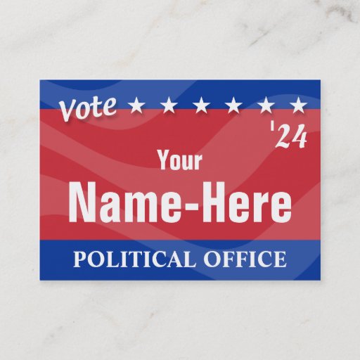 Customizable VOTE - Political Campaign Business Cards