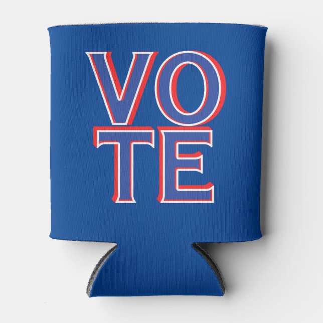 Vote Political Campaign Merchandise  Can Cooler (Front)