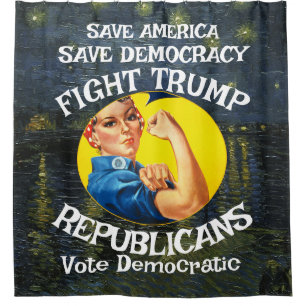 Vote Political FW FV HG Trump Republican Party Shower Curtain