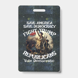 Vote Political Patriotic Trump Republican Party Badge