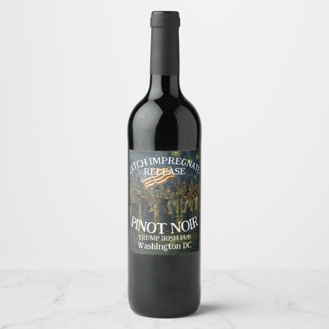 Vote Political Patriotic Trump Republican Party Wine Label (Front)