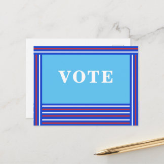 VOTE  Postcard - Blue window