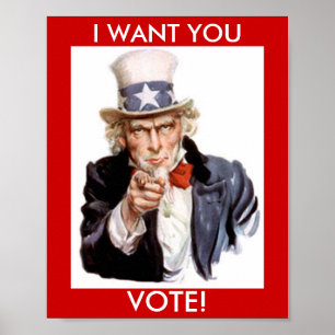 VOTE POSTER, UNCLE SAM POSTER