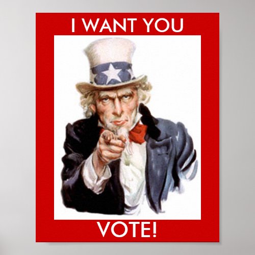 VOTE POSTER UNCLE SAM POSTER