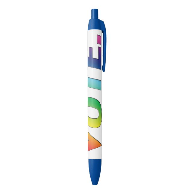 "vote" - Pride rainbow colors lgbtq lgbt Pen (Bottom (Vertical))
