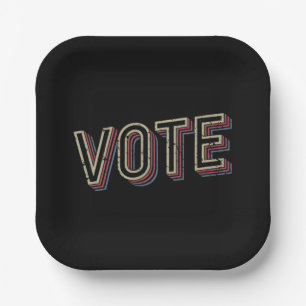 Vote Pro Choice President Election Feminist Paper Plates