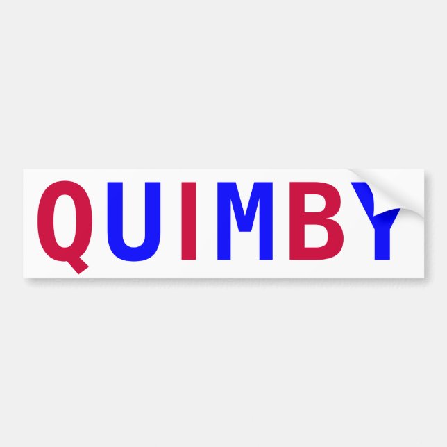 Vote Quimby for Mayor Bumper Sticker (Front)