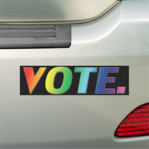 Vote rainbow colors black pride lgbt lgbtq car magnet