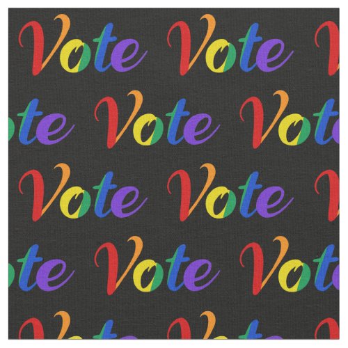 Vote Rainbow Gay Pride Fabric