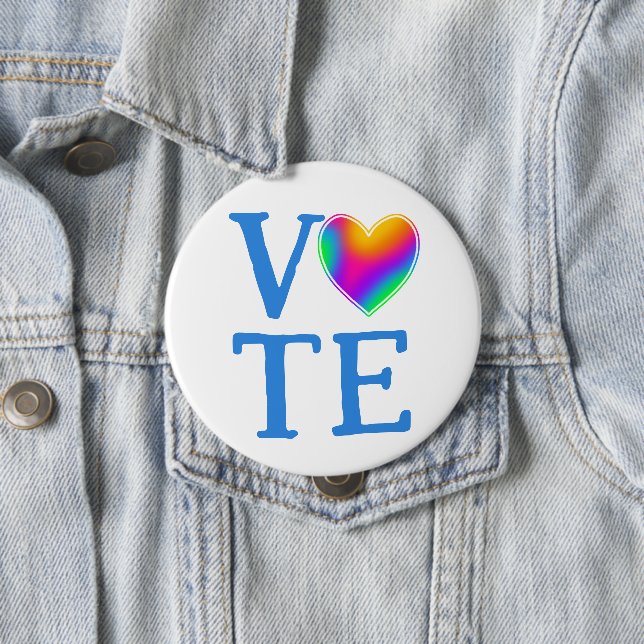 VOTE Rainbow Heart Button (In Situ)