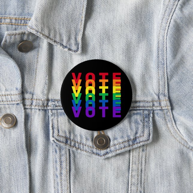 VOTE Rainbow Letters  Button (In Situ)