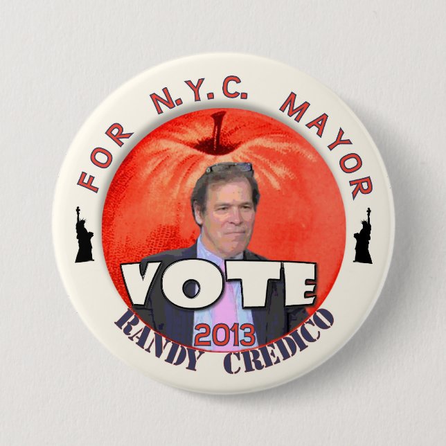 Vote Randy Credico NYC Mayor 2013 Pinback Button (Front)