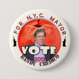 Vote Randy Credico NYC Mayor 2013 Pinback Button
