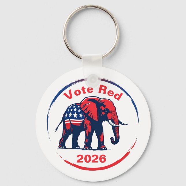 Vote Red 2026 Keychain (Front)