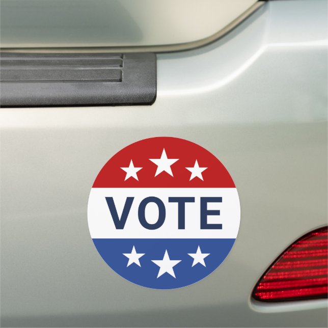 Vote Red and Blue Election Car Magnet (In Situ)