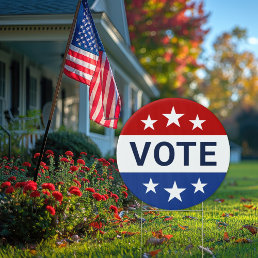 Vote Red and Blue Election Yard Sign