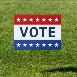 Vote Red and Blue Election Yard Sign