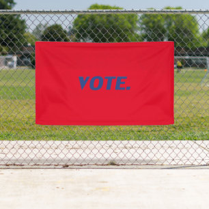 Vote red and blue modern typography election banner