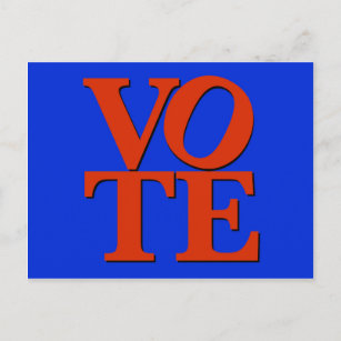 VOTE Red and Blue Postcard