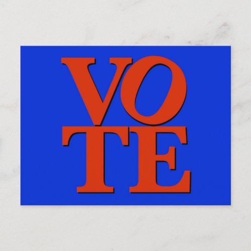 VOTE Red and Blue Postcard