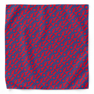 Vote red and blue typography pattern modern bandana