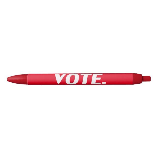 Vote red and white modern typography pen (Front)
