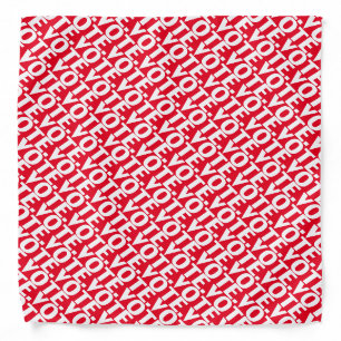 Vote red and white typography pattern modern dog bandana