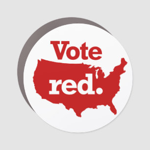 Vote Red Car Magnet